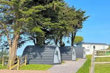 Glamping pods with sea views 