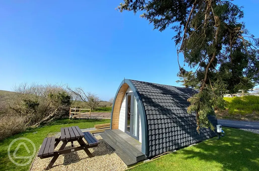 Camping pod with valley views (dog friendly)