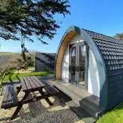 Camping pod with sea views  Camping pod with sea views