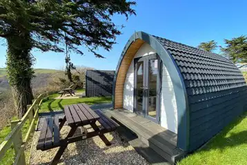 Glamping pod with sea views 