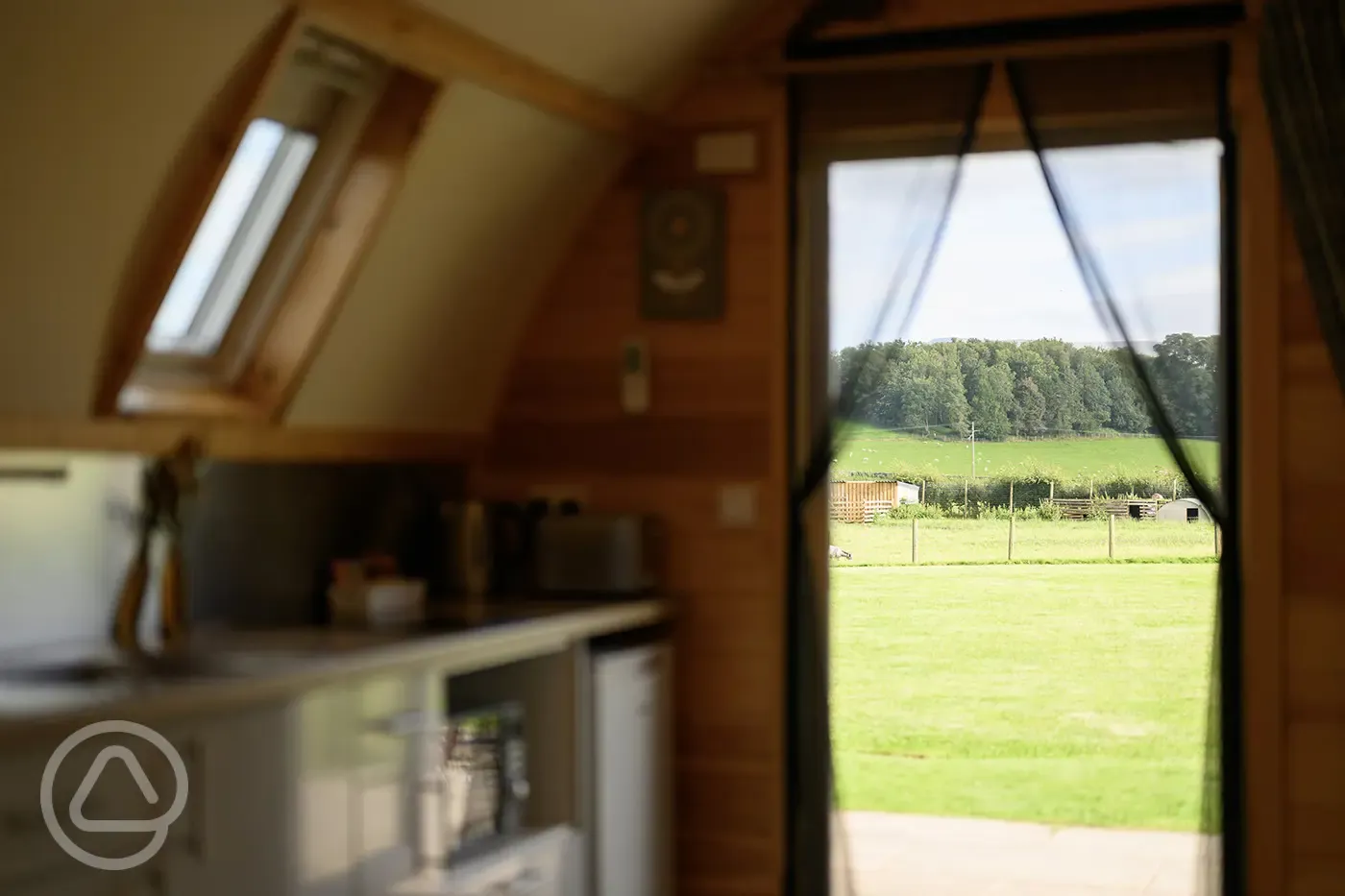 Kitchenette inside the Smardale Superior ensuite pod 