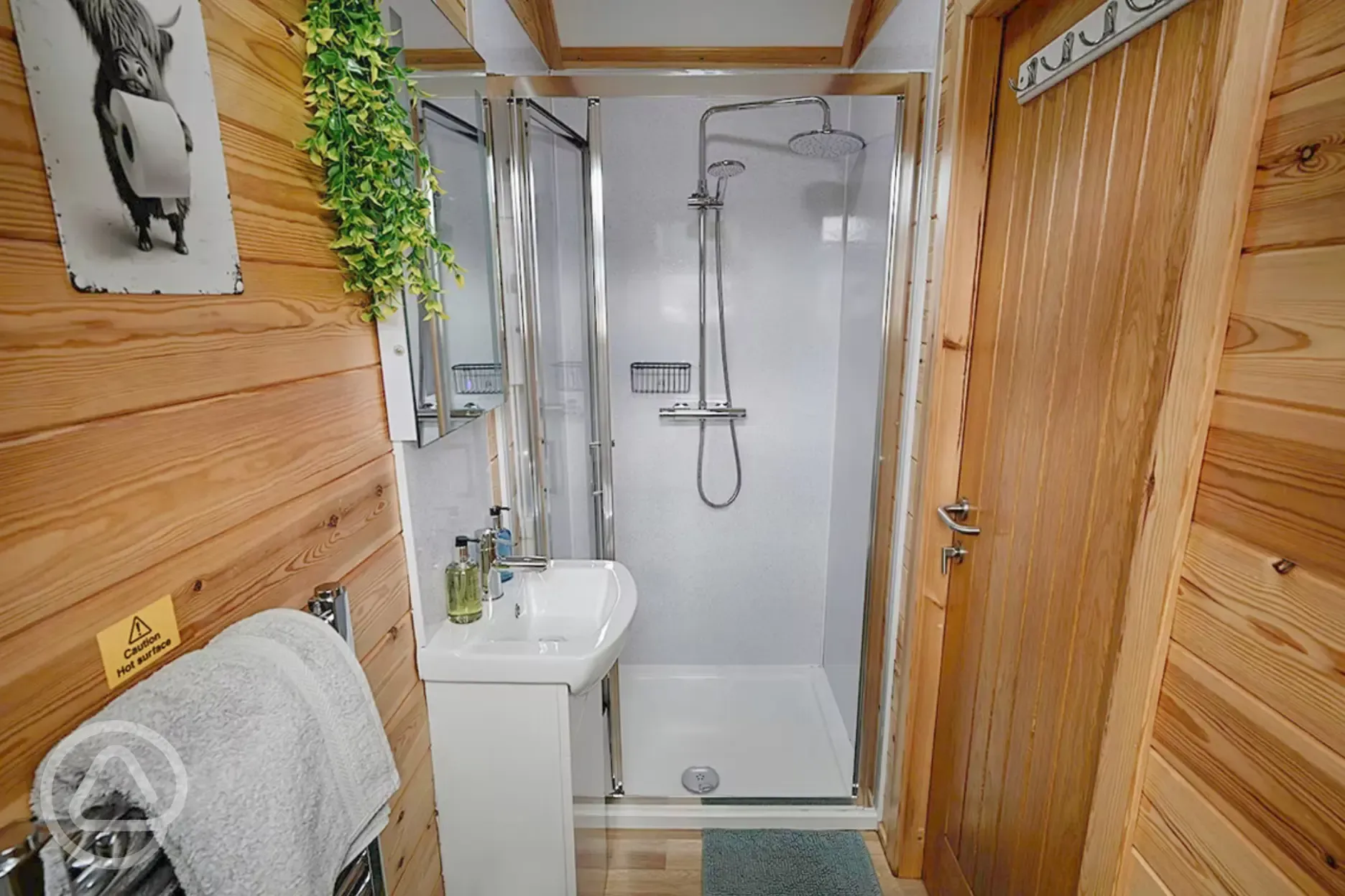 Ensuite with a toilet, shower, and sink in Moorlands, Waitby and Greenrigg pods