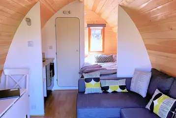 Glamping pod interior