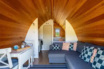 Glamping pod interior Glamping pod interior