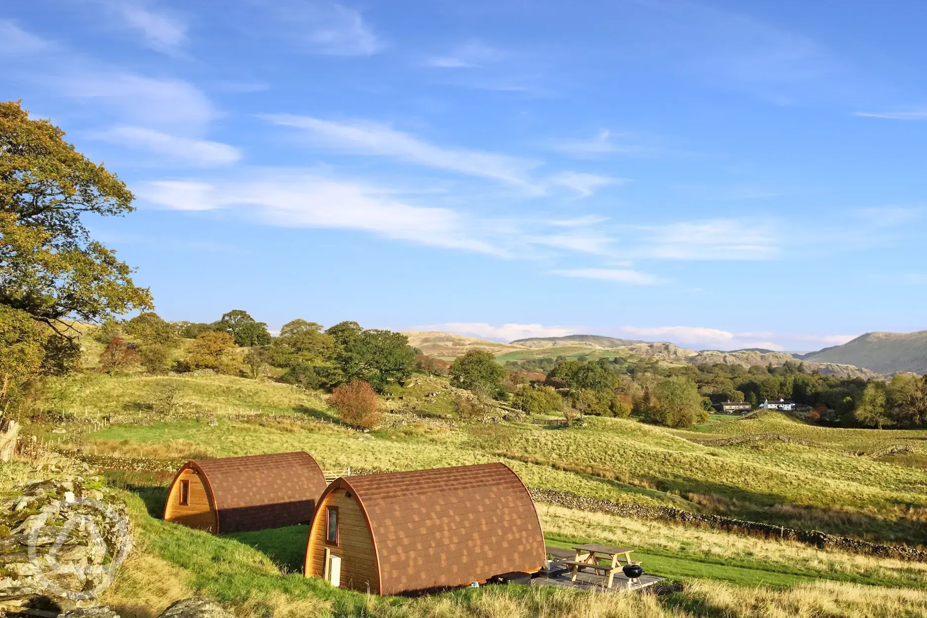 Glamping pods views