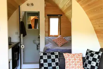 Glamping pod interior