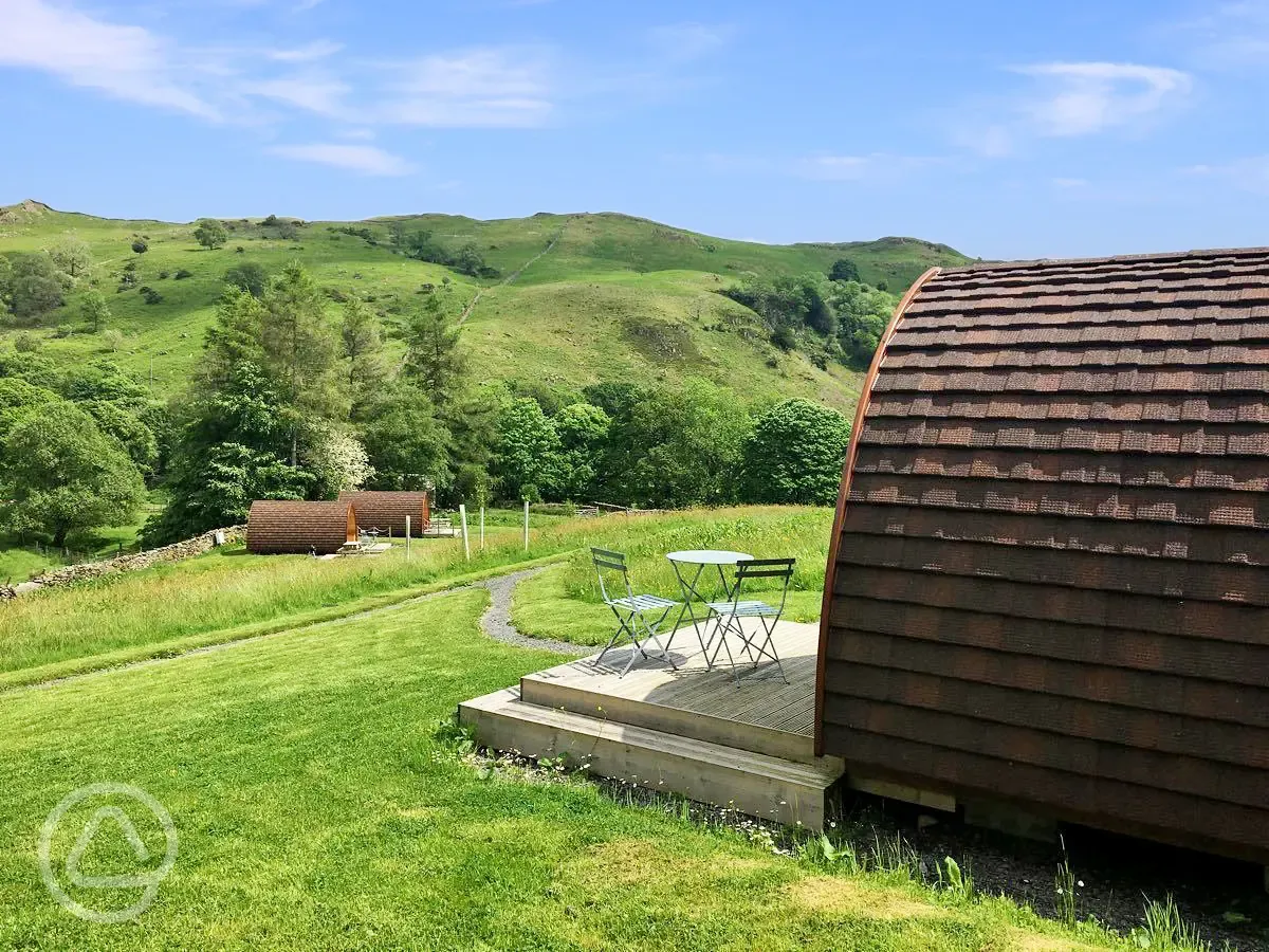 Glamping pod views