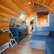 Glamping pod interior