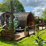 Buttercup and Dandelion ensuite glamping pod exterior 