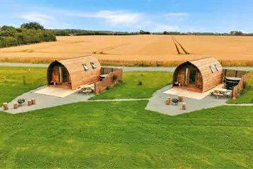 Glamping pods with hot tubs