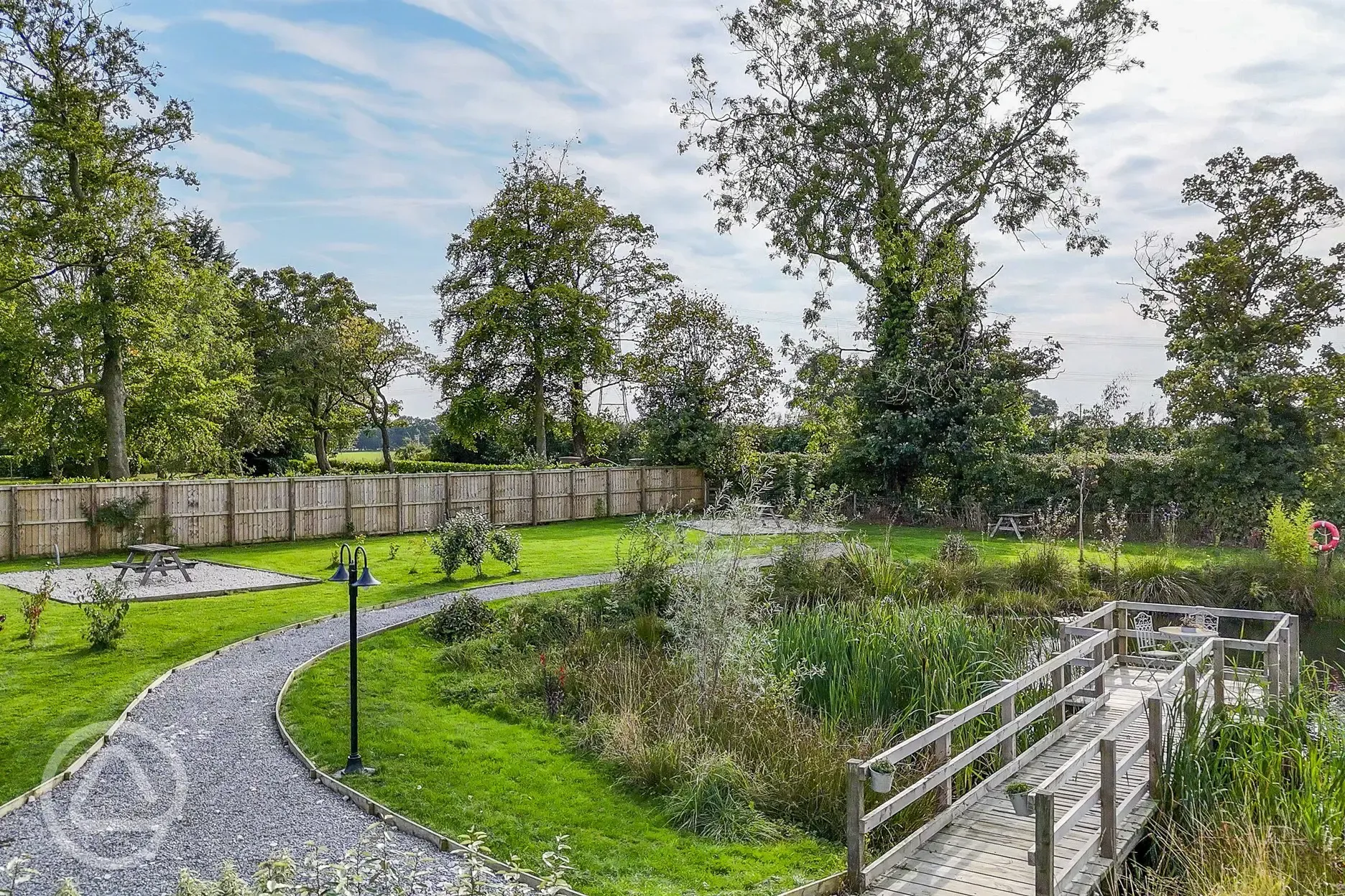 Pond and gardens