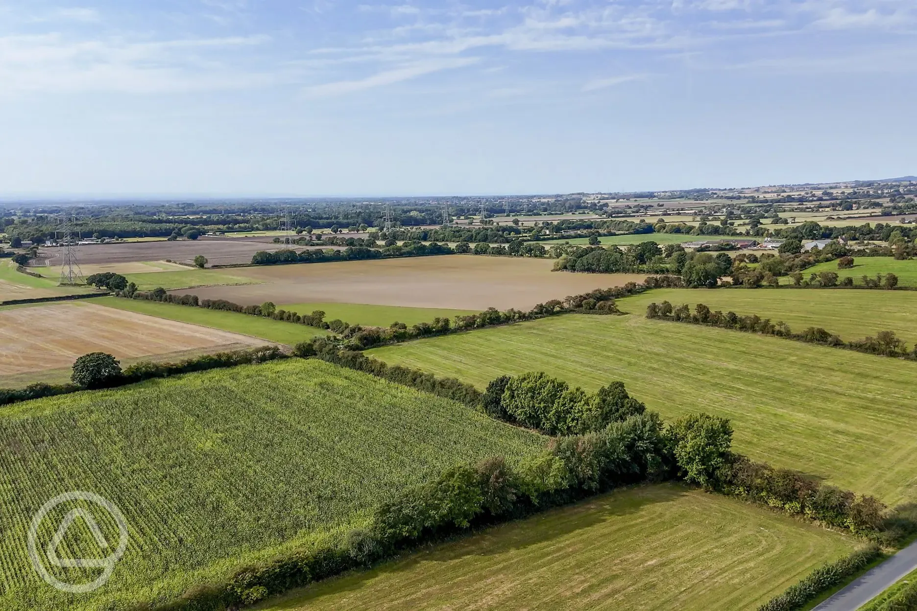 Aerial of the site's surroundings