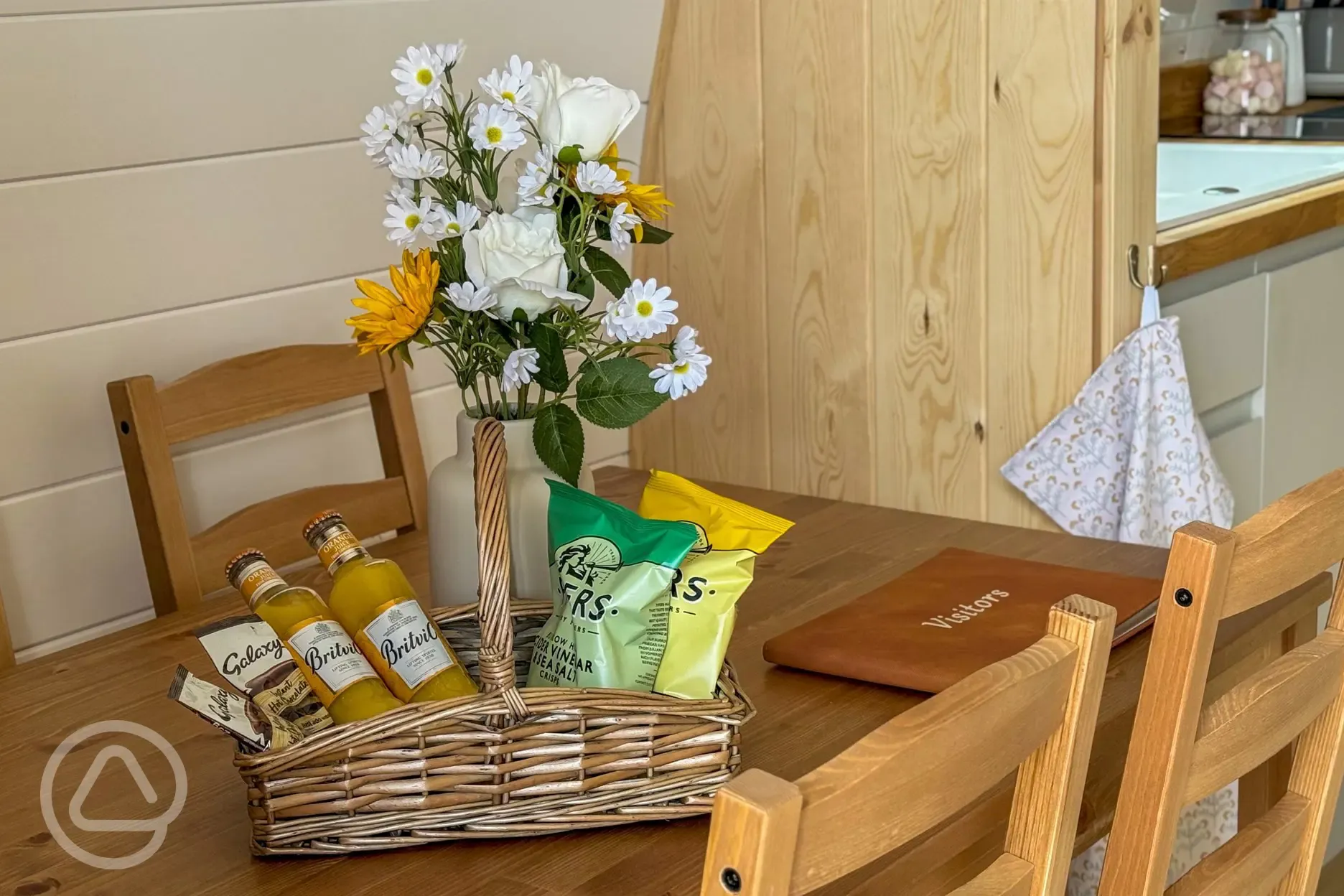 A welcome basket on arrival with a few small treats!