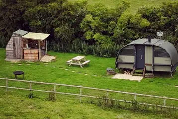 Aerial view of large landpod Aerial view of large landpod