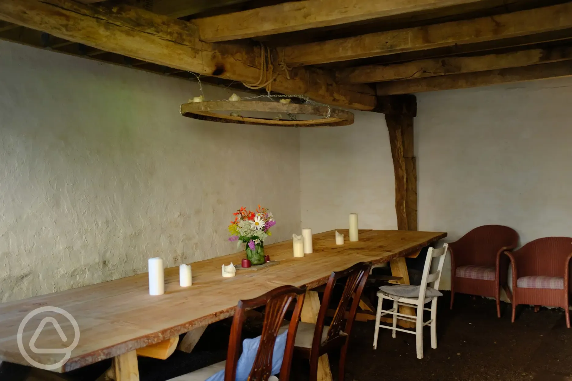 Farm shop seating area