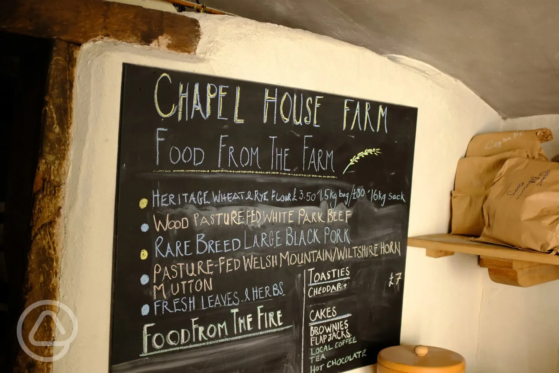 Farm shop menu