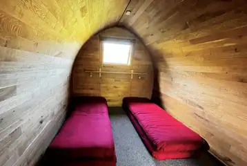 Camping pod interior