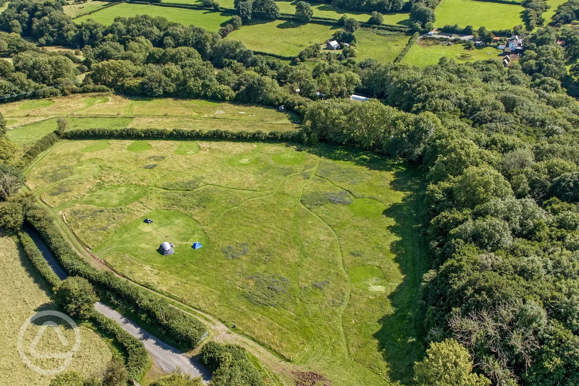 Aerial of the campsite