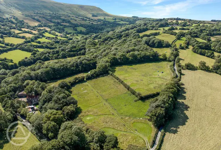 Aerial of the campsite