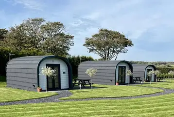 Overview of the three ensuite glamping pods at Anglesey Holiday Pods Overview of the three ensuite glamping pods at Anglesey Holiday Pods