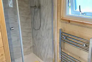 Glamping pod ensuite shower Glamping pod ensuite shower