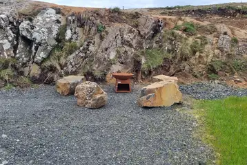 Shared fire pit and BBQ area Shared fire pit and BBQ area