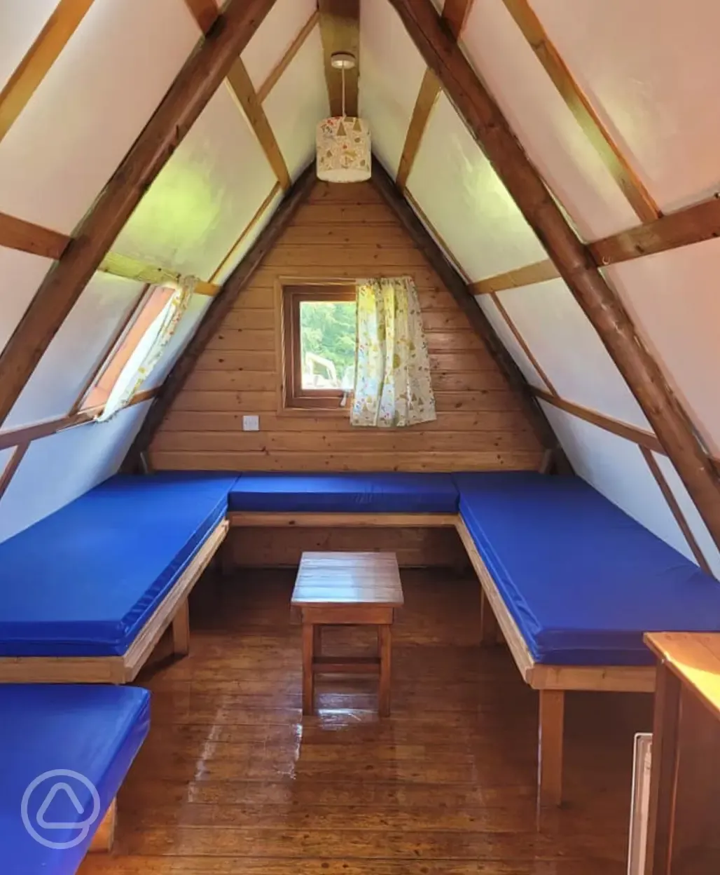 Apex glamping pod interior