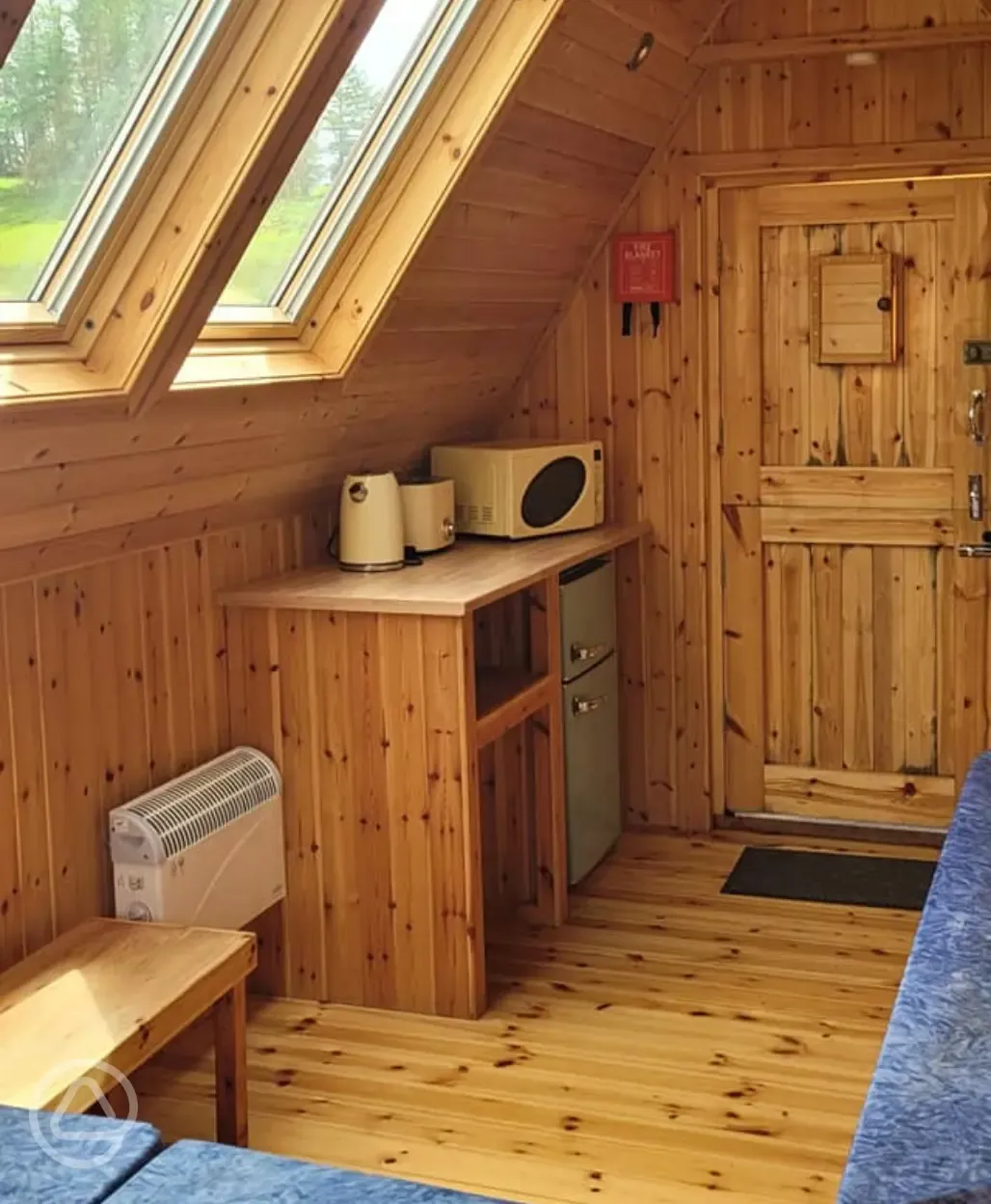 Stargazer glamping pod interior