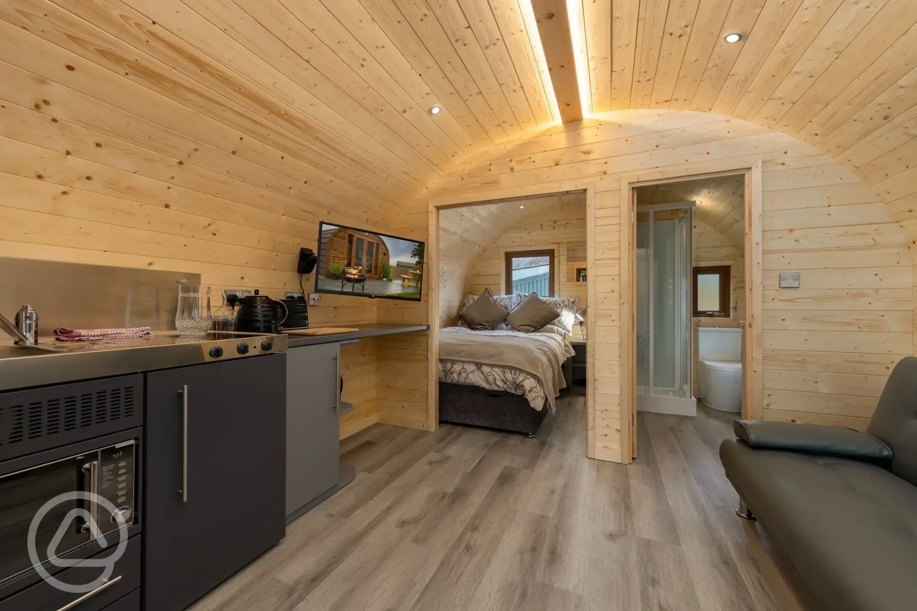 Carrock Sunset Glamping Pod interior