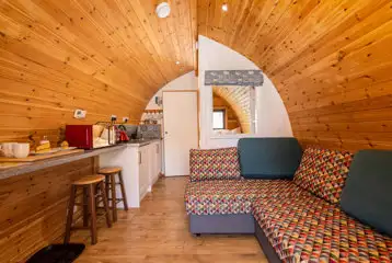 Glamping pod interior