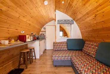 Glamping pod interior