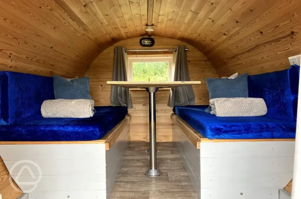 Camping pod (double) interior