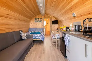 Glamping pod interior