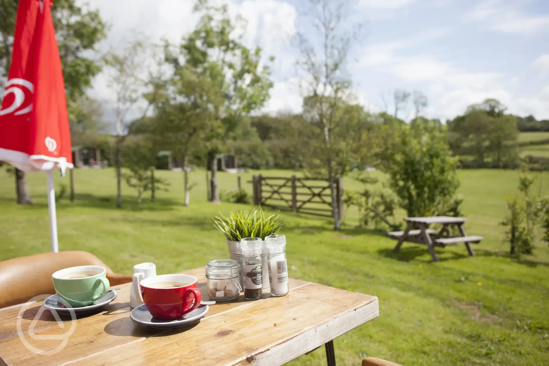 Outdoor dining at the Rowan Tree Cafe