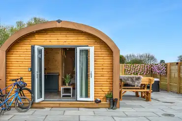 Glamping pod exterior