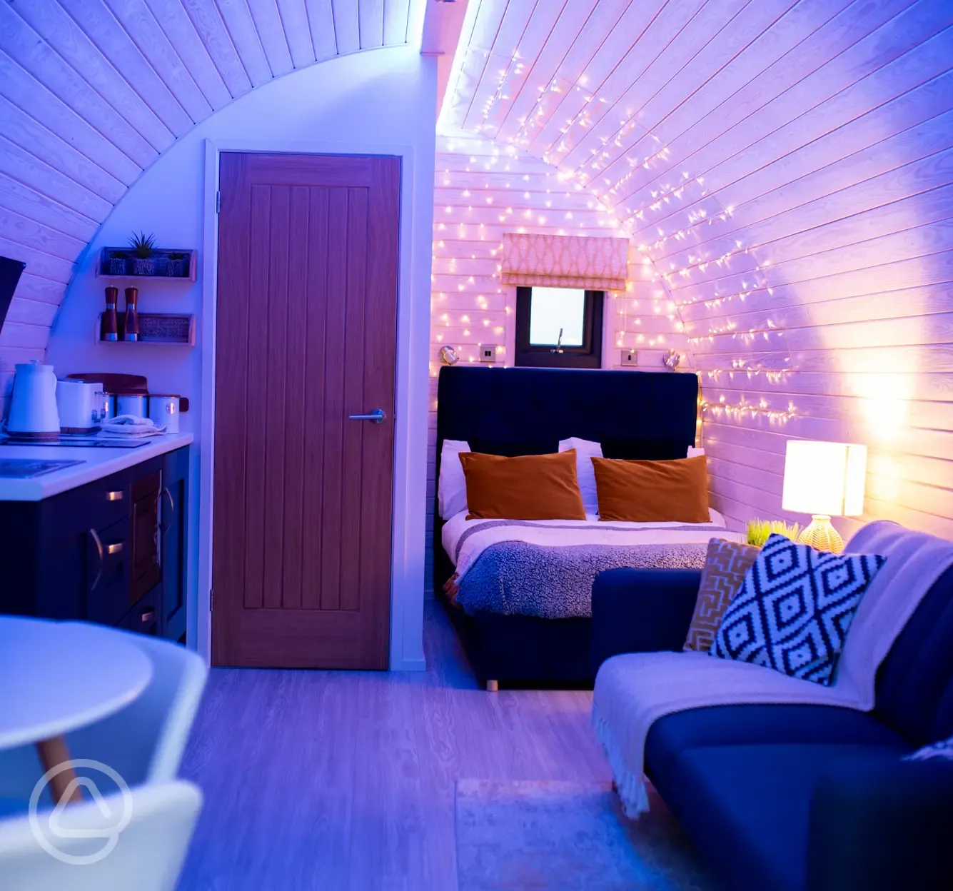 Glamping pod interior