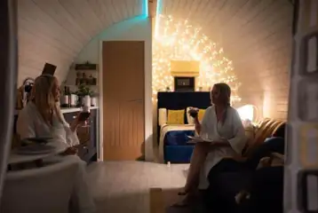 Glamping pod interior Glamping pod interior