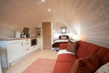 Glamping pod interior Glamping pod interior