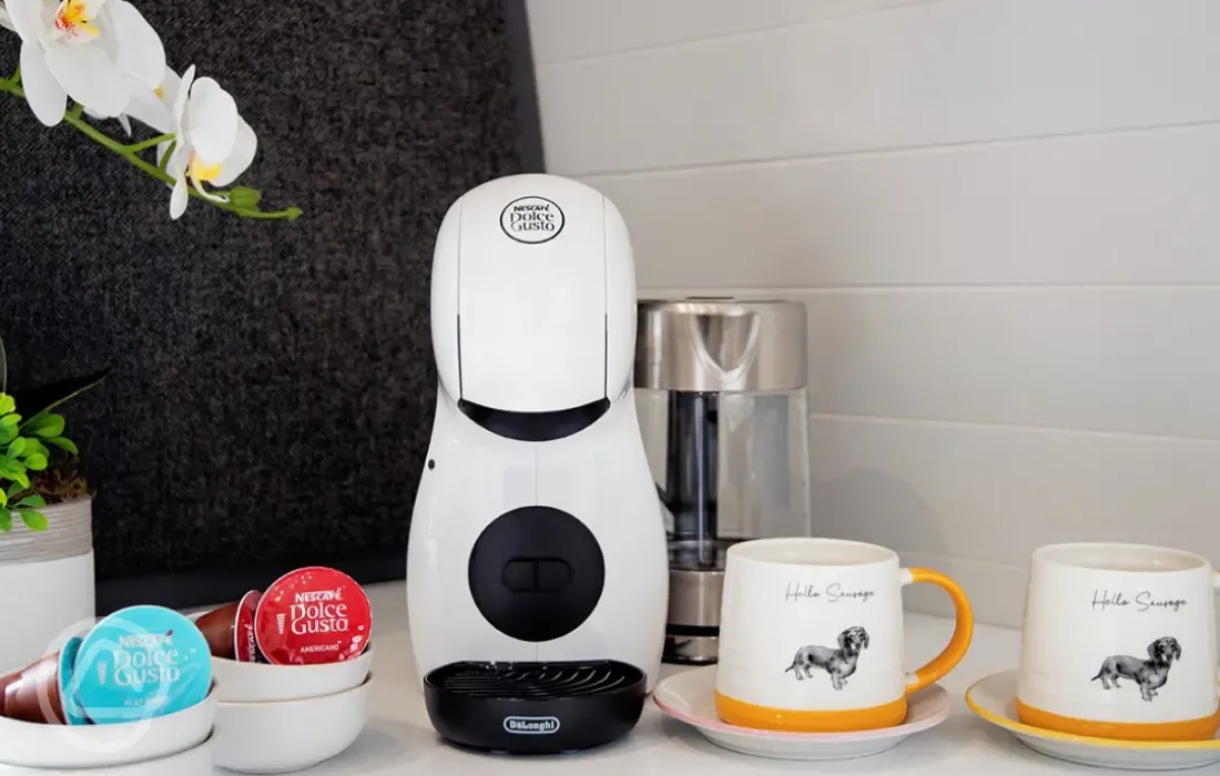 Coffee machines inside the glamping pods