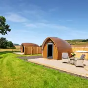 Glamping pods with private decking and hot tubs Glamping pods with private decking and hot tubs