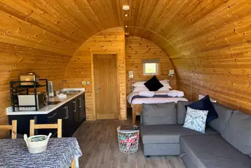 Ensuite glamping pod interior Ensuite glamping pod interior
