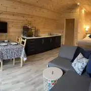 Ensuite glamping pod interior