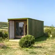 Glamping container cabins at Camp Tapnell