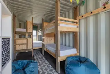 Glamping cabin with a cabin bed and bunks Glamping cabin with a cabin bed and bunks