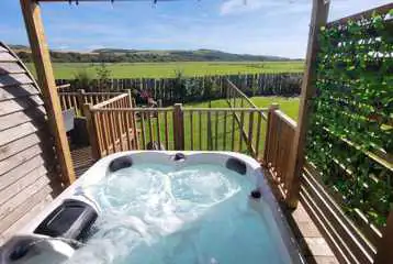 The Hedgehog's Hideout electric hot tub at The Galloway Steading The Hedgehog's Hideout electric hot tub at The Galloway Steading