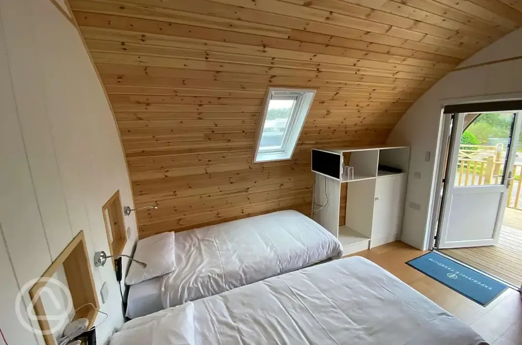 Glamping pod interior - universally accessible