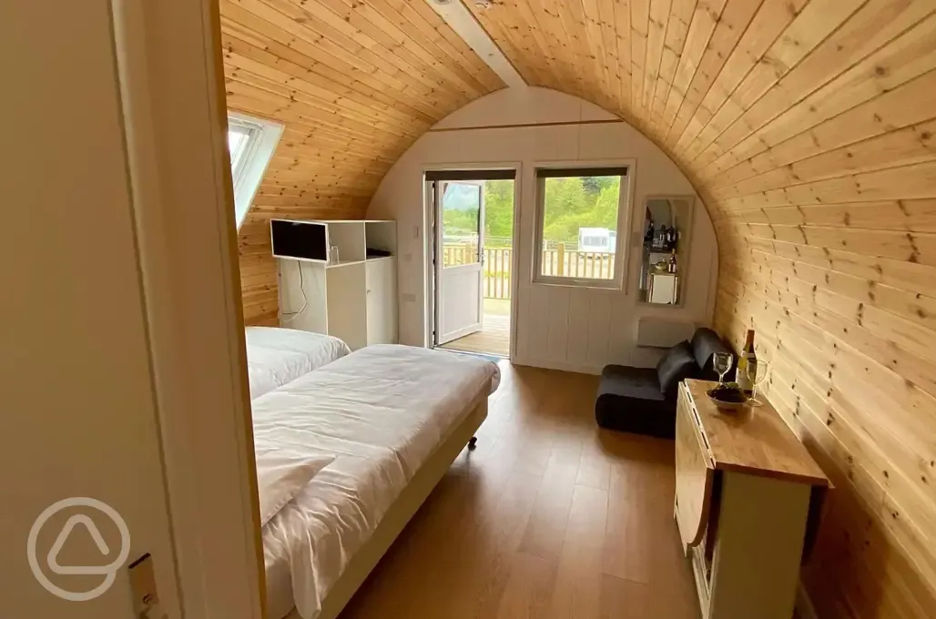 Glamping pod interior - universally accessible