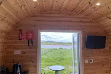 View of the River Severn from inside the pods