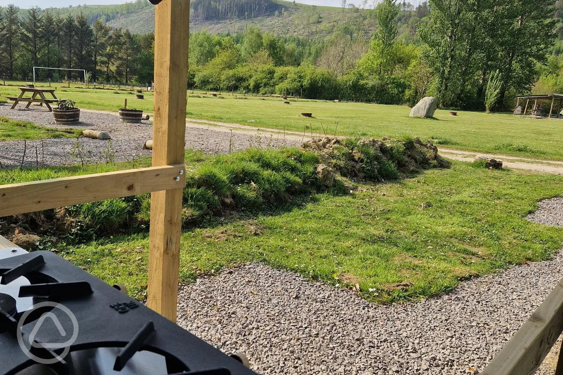 Four person Landpod outdoor kitchen views