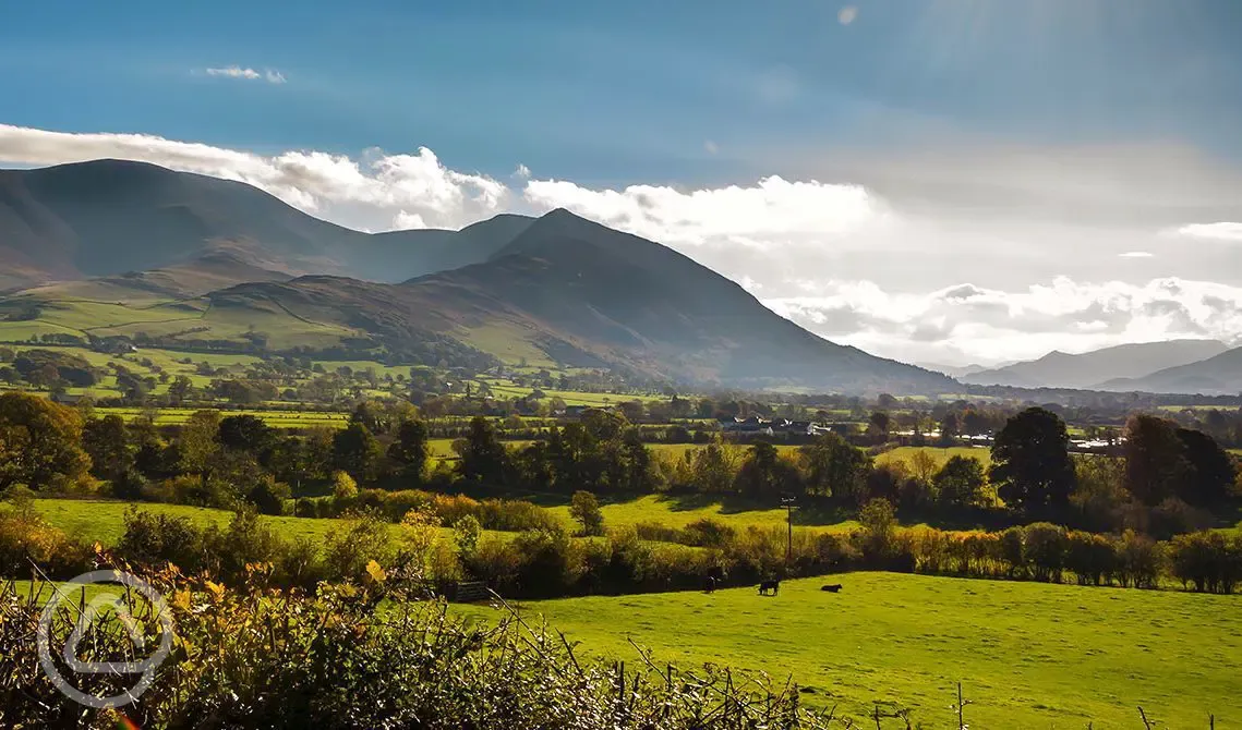Views to Bassenthwaite from Kestrel Lodge Campsite